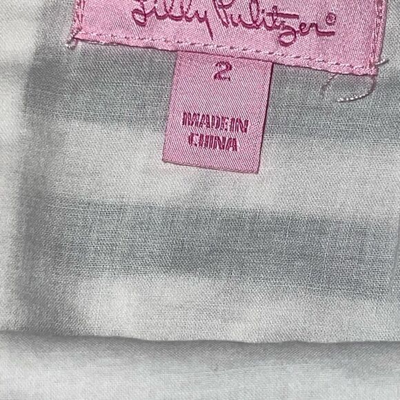 Lilly Pulitzer Tate Skirt Navy White embroidered with embellishments Women’s 2 - Picture 7 of 8
